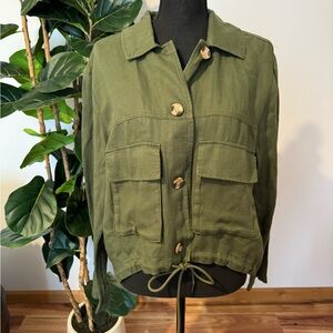 C&C California Croppef Olive Women's Utility Jacket